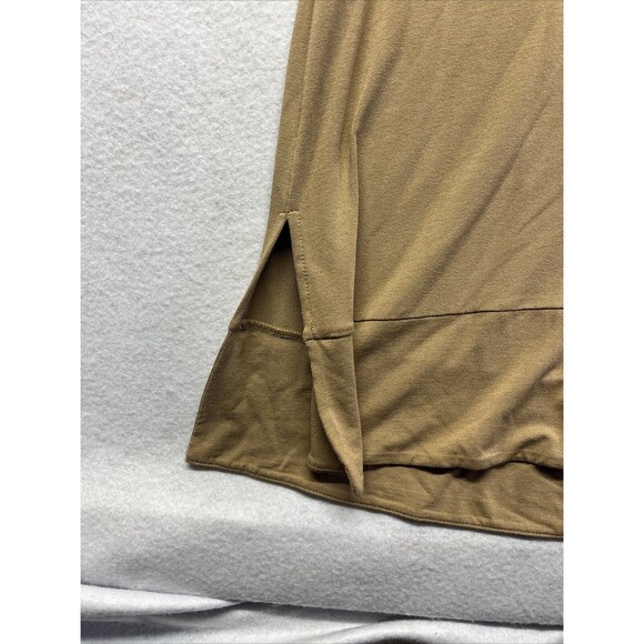 J Jill Wearever Collection Top Women S Brown T Shirt V Neck Rayon Stretch Flowy - Picture 4 of 5